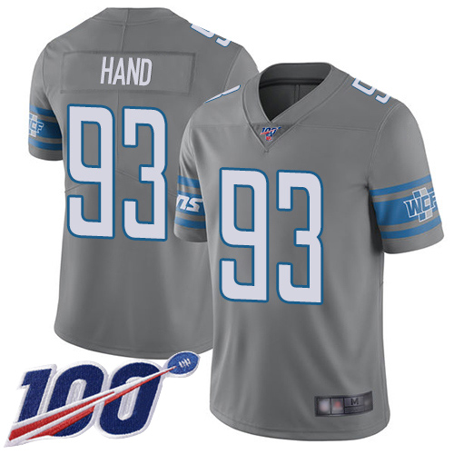 Detroit Lions Limited Steel Men Dahawn Hand Jersey NFL Football #93 100th Season Rush Vapor Untouchable->detroit lions->NFL Jersey